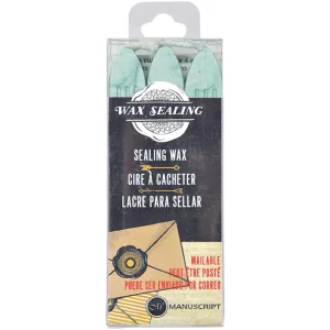 Sealing Wax Sticks W/Wick Aqua / 3 Barras de Lacre Aqua