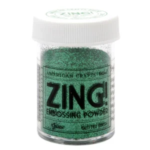 Zing Green Glitter Embossing Powder / Polvo de Realce Verde con Brillitos