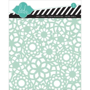 Stencil 6"X6" Doily Flower / Plantilla De Flores