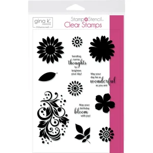 Gina K Designs Stamp Set Crazy Daisy / Sellos Margaritas
