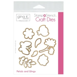 Gina K Designs Die Set Petals & Wings  / Suajes Petalos y Alas