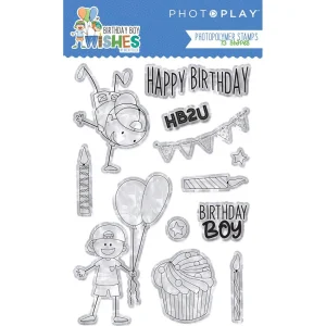 Birthday Boy Wishes Stamps / Sellos de Cumpleaños Niño