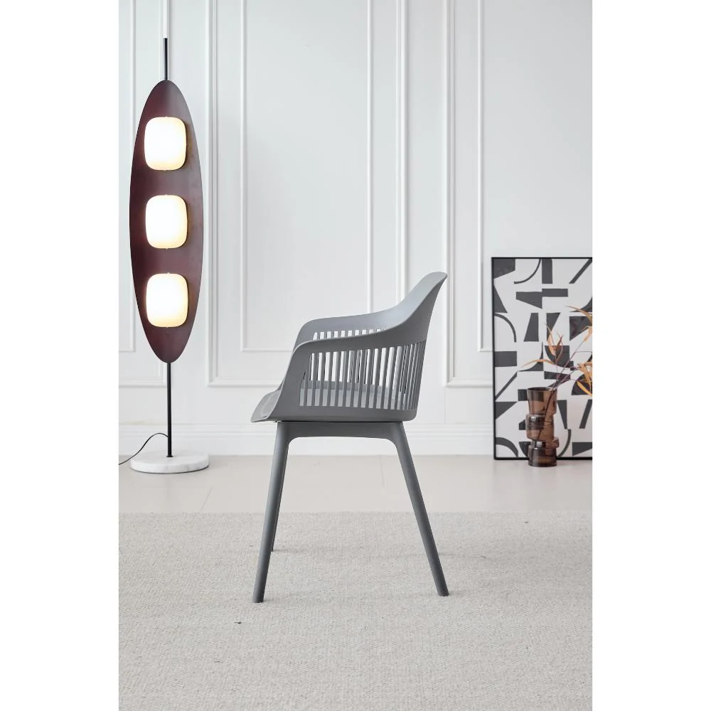 Silla Con Cojin Max, Color Gris Oscuro, Con espaldar y cojín - Imagen 3