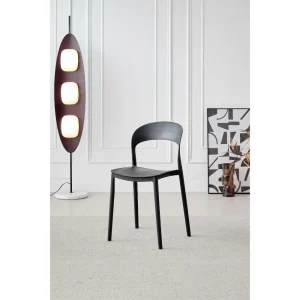 Silla Patrick, Color Negro, Con espaldar y diseño Moderno