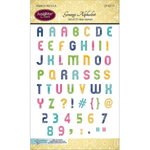 Grunge Alphabet / Sellos de Acrílico Transparentes Alfabeto