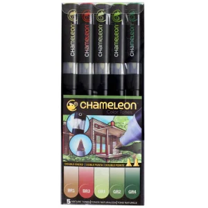 Chameleon Color Tones Markers 5 Pc Nature Tones / Marcadores Camaleon Naturaleza