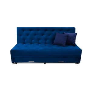 Sofa Cama Rossier Nido Tarima Azul Petroleo Mas Cojines