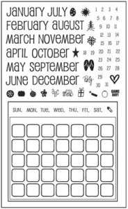 Your Calendar Clear Stamps / Sellos Acrílicos Calendario