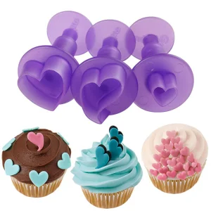 Fondant Mini Cutouts 3 pc Hearts / Cortadores Mini para Pastas