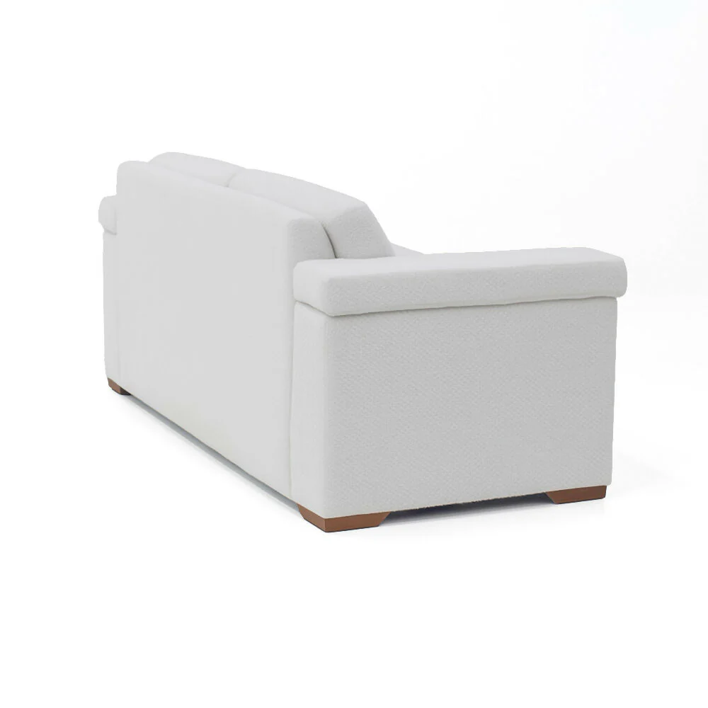 Sofá con Apoyabrazos Montenegro 207x90x82 Tela Blanco - Imagen 4