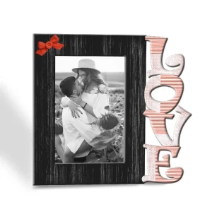 Portarretrato Love Black (21,5cm x 19,5cm) Color Negro y Rojo