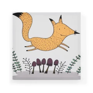 Cuadro Decorativo Zorro Infantil S 30X30 cm - Impresion en Tela