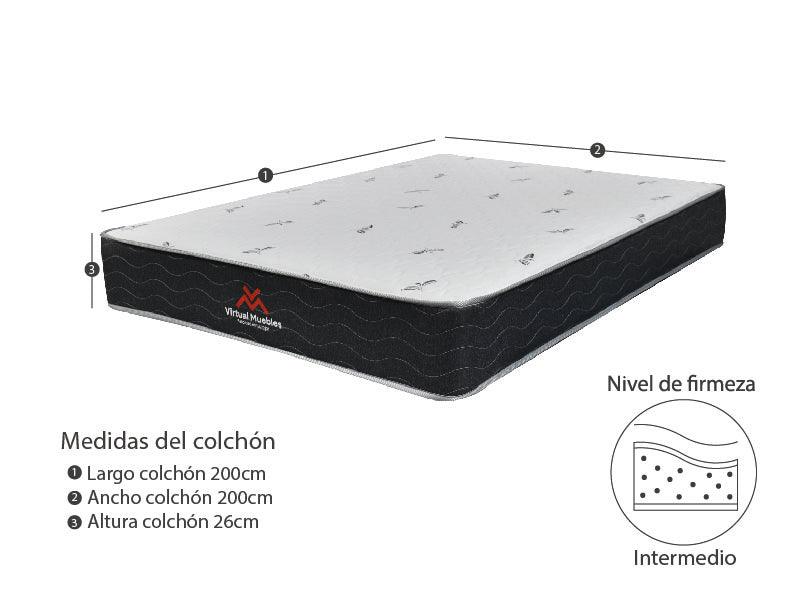Combo para Habitación Wally, Incluye Base Cama Presidencial y Colchón - Imagen 5