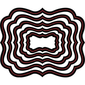 Nesting Rectangles Embossing Folders / Suaje de Corte y Realce Rectangulos Curvados