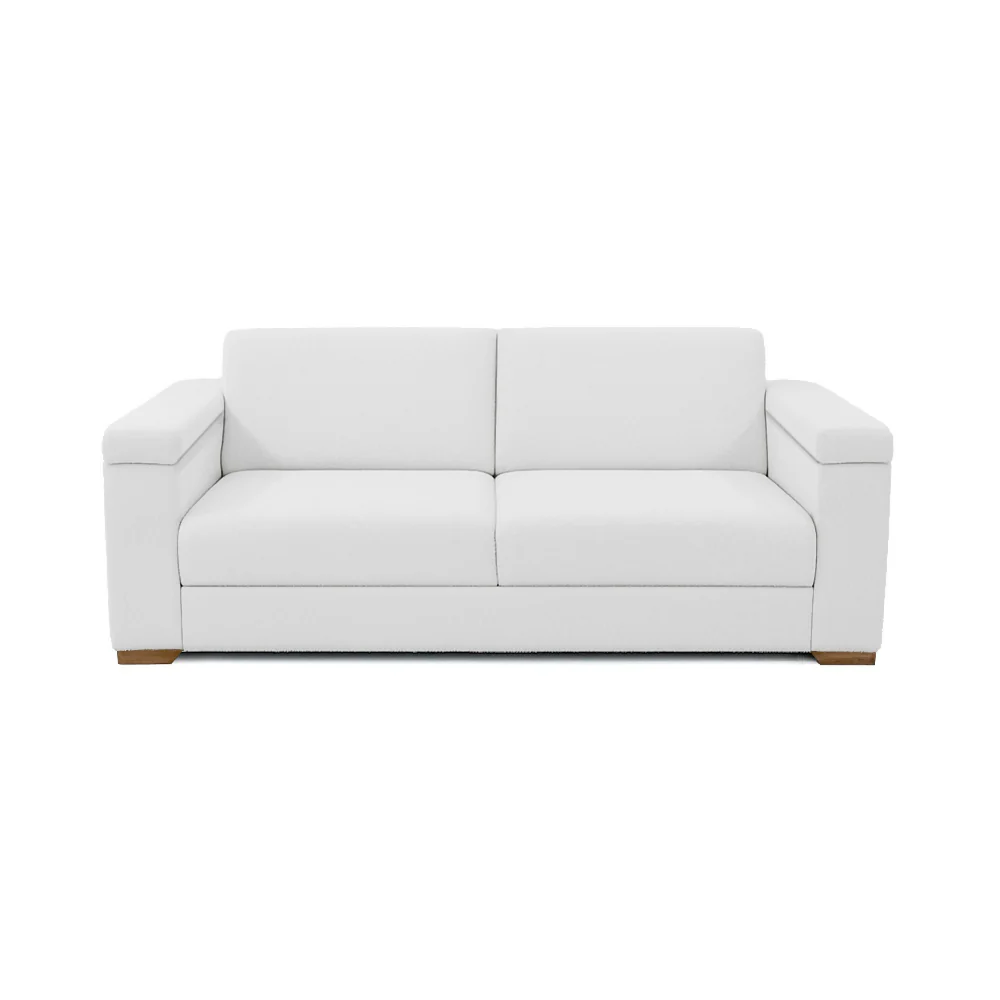 Sofá con Apoyabrazos Montenegro 207x90x82 Tela Blanco