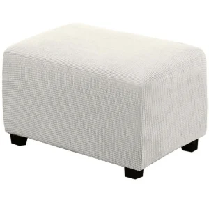 Puff Auxiliar 80x40 Blanco Tela