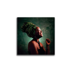 Cuadro Decorativo Mujer Afro S 30X30 cm - Impresion en Tela