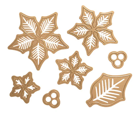 Layered Poinsettia Dies and Emboss / Suaje y Realce Flor Navideña - Imagen 3