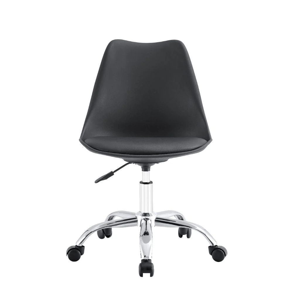 Kit de Cuatro Sillas de Escritorio Jetix, Negro, Giratoria y acolchada con base metálica - Imagen 3