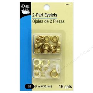 2 Parts Eyelets Gold / Ojillos 2 Piezas Dorados