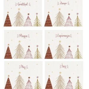 Individuales para comedor de navidad gratitud y amor set x 6