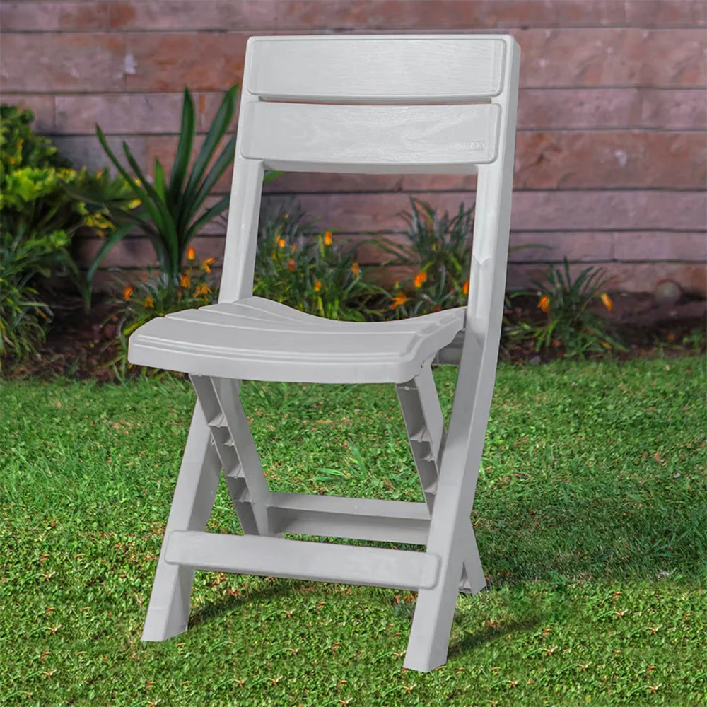 Silla Plástica Plegable Luma Gris, Gris - Imagen 2