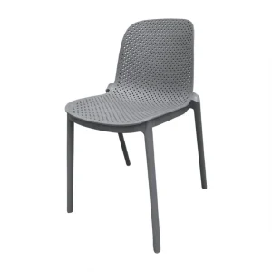 Silla Plástica Vera Gris Oscuro, Gris Oscuro