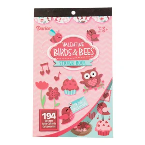 Sticker Book for Kids Walentine Birds & Bees / Libro con 194 Estampas Pajaritos y Abejas de San Valentin