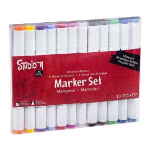 Alcohol Brush Markers / Set de 12 Marcadores de Alcohol