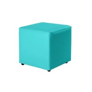 Puff Decorativo 40x40 Turqueza Sintetico