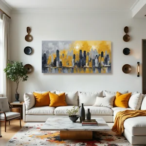 Lienzo Cuadro La Ciudad de la Luz 118x55Cm