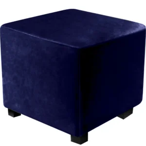 Puff Decorativo 40x40 Azul Tela