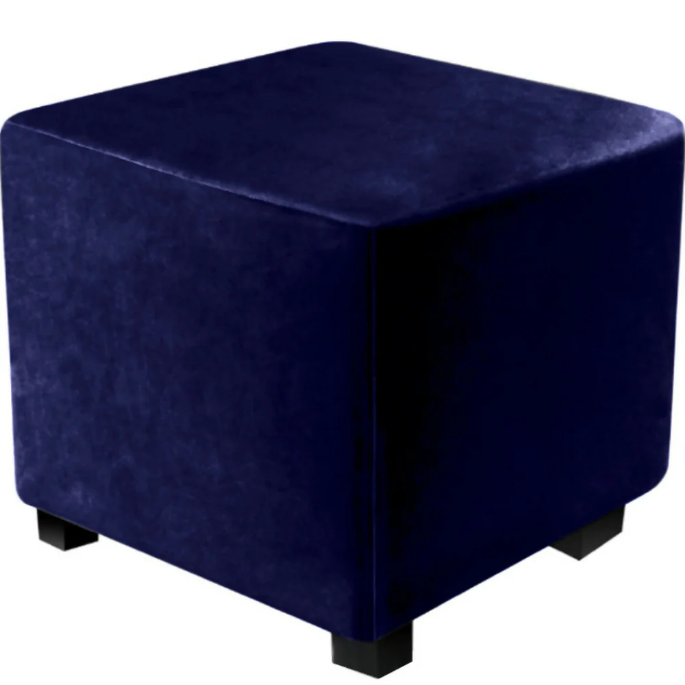 Puff Decorativo 40x40 Azul Tela