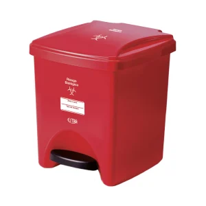 Canecas Pedal 20L rojo Riesgo Biologico
