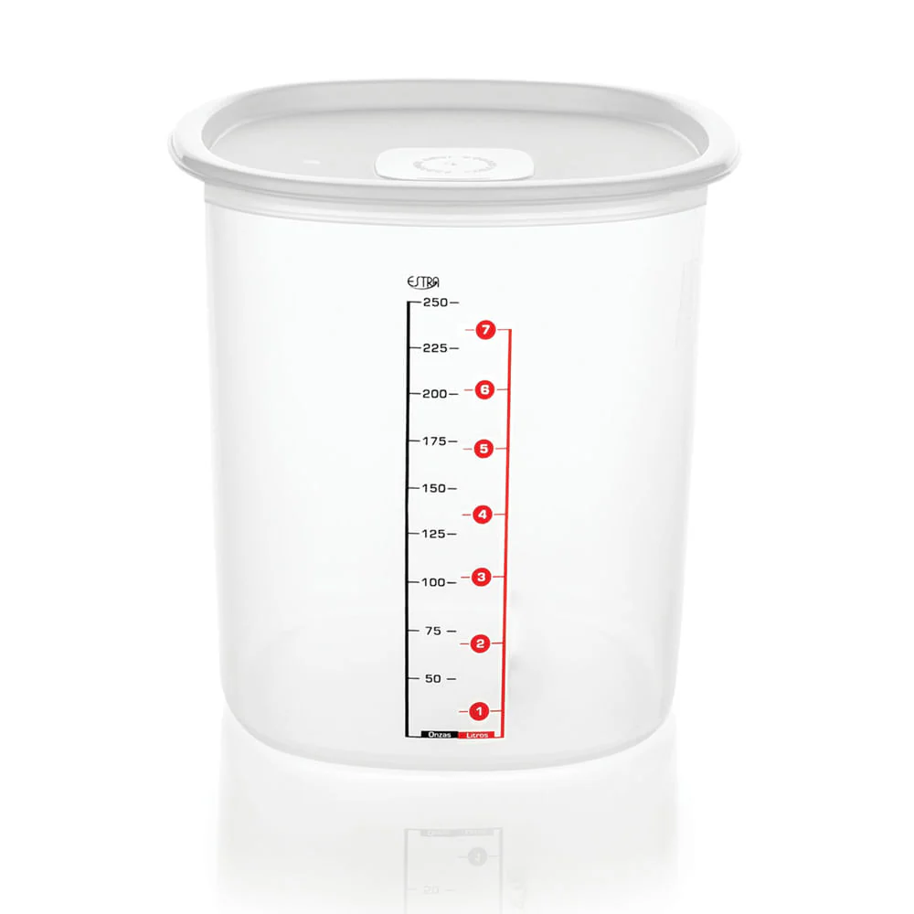 Recipiente Alto 9L con marcacion de capacidad blanco