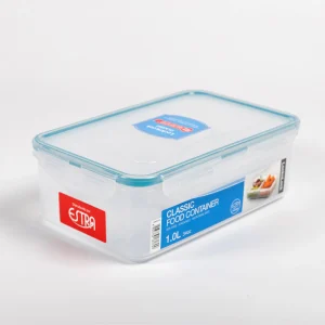 Recipiente Plastico Rectangular Classic 1L transparente