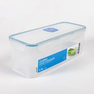 Recipiente Plastico Rectangular Con Rejilla Classic 3.4L transparente