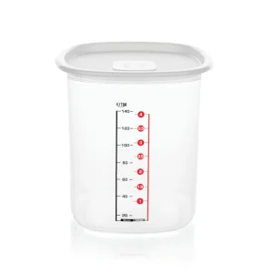 Recipiente Alto 5L con marcacion de capacidad blanco