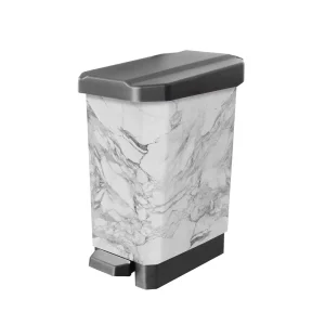 Canecas Estra Bins pedal 10L IML Marmol