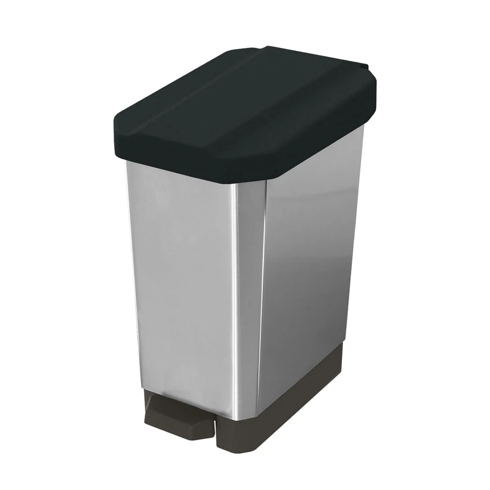 Canecas EstraBins pedal 22 L Negro IML metalizado