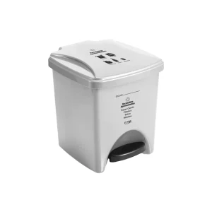 Canecas Pedal 20L Blanco-Reciclable aprovechable