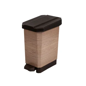 Caneca-Papelera Estrabins Pedal 10L IML Rovere Café