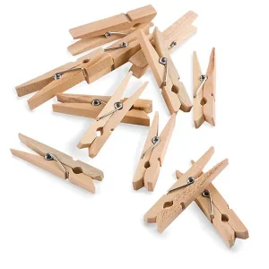 Small Spring Clothespins / Pinzas de Madera Chicas 24 pzas.