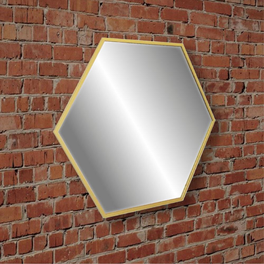 Espejo de pared - mdf - hexa dorado - Imagen 3