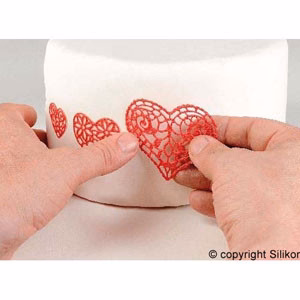 Hearts Confectioner's Mat / Plantillas Pastas de Azúcar Corazones - Imagen 6