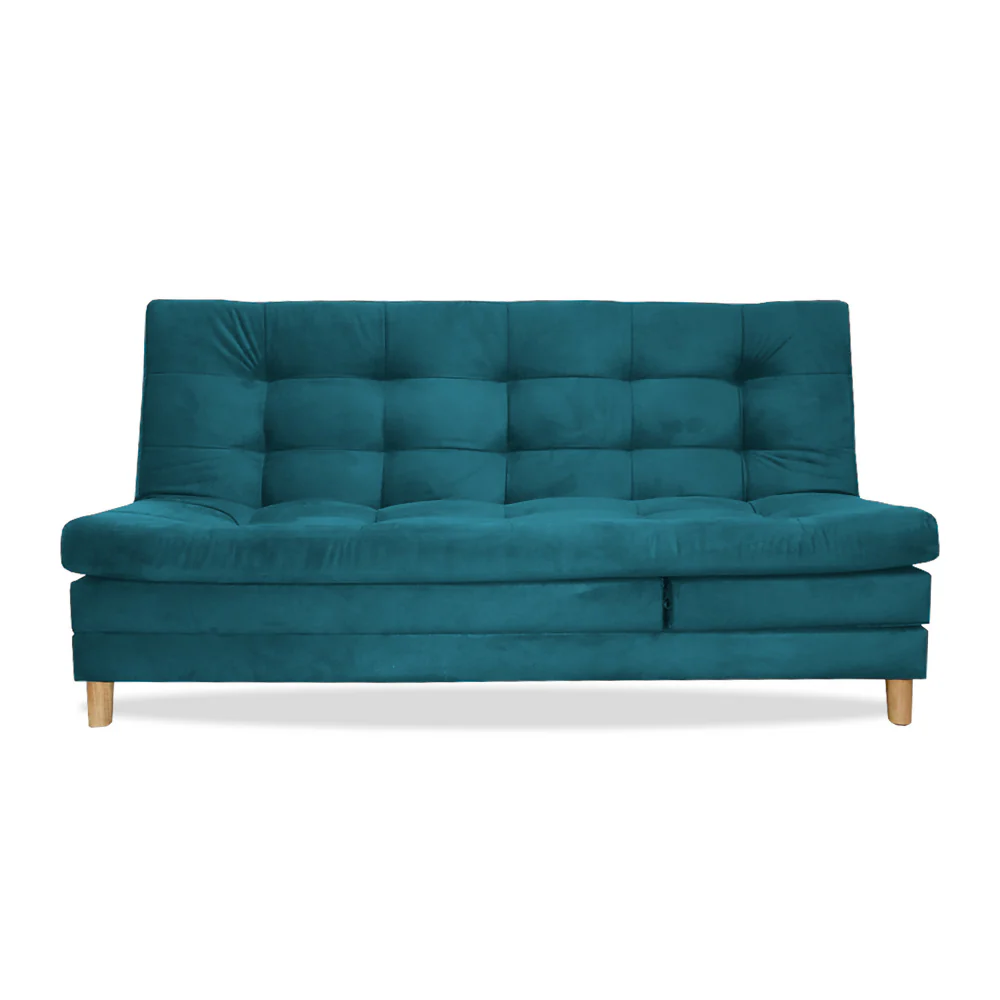 Sofa Cama Kalin Cinco Posiciones Turquesa Mas Cojines