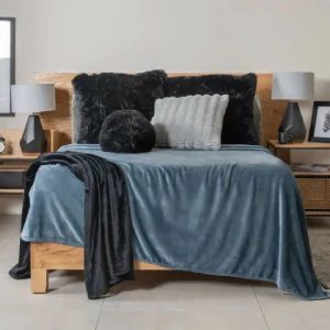 Cobertor Ligero Azul para cama Sencilla y Doble, 180x220 cm