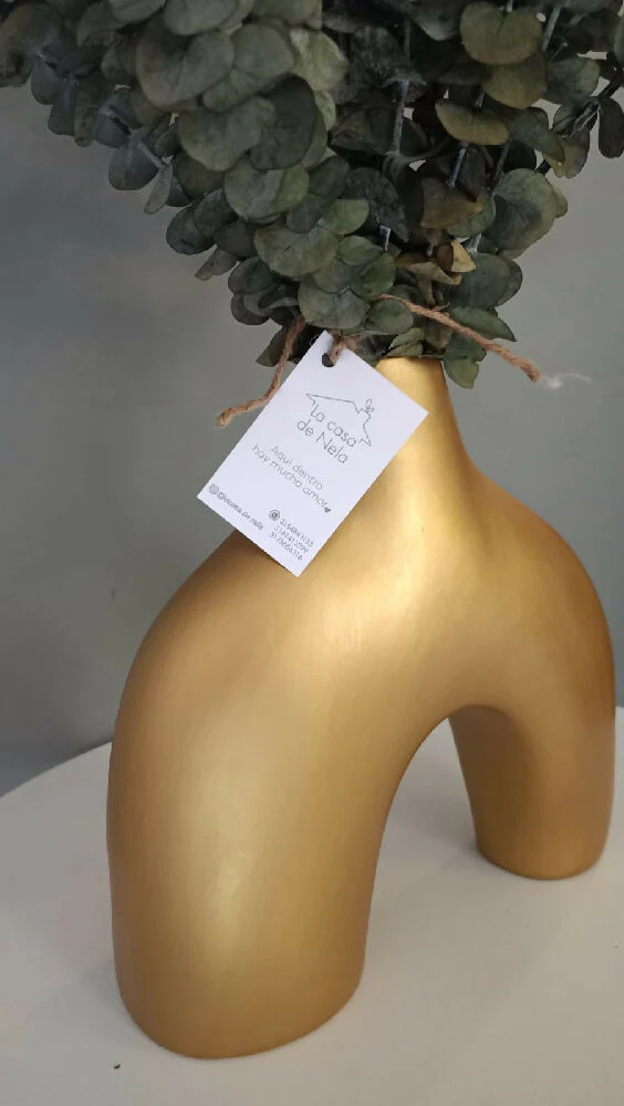 Florero Esencia dorado en cerámica - Imagen 3