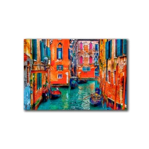 Cuadro Decorativo Oleo Venecia M 70x45 cm - Impresion en Tela