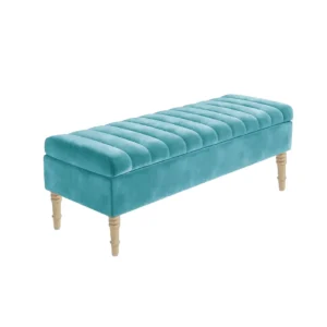 Puff Baúl Paneles 100x40x50 Turquesa